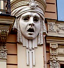 Architektonisches Schmuckelement an einem Jugendstilhaus